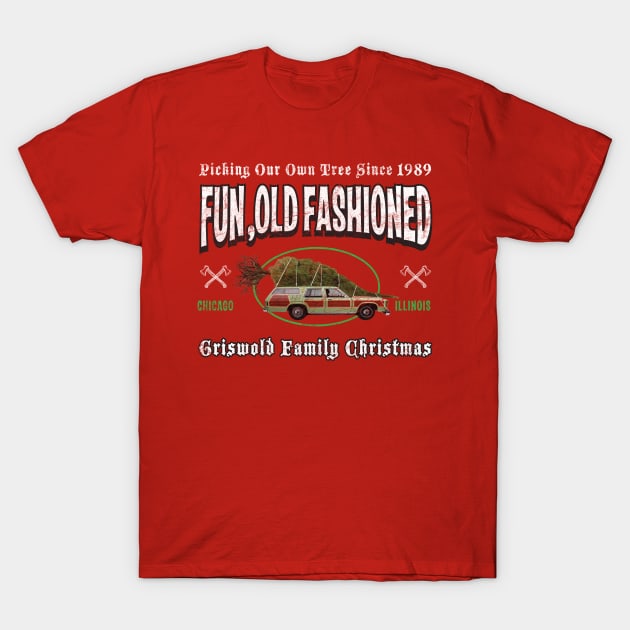 Griswold Fun Old Fashioned Christmas T-Shirt by Alema Art